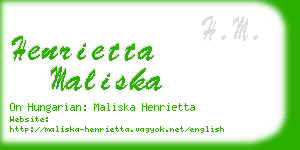 henrietta maliska business card